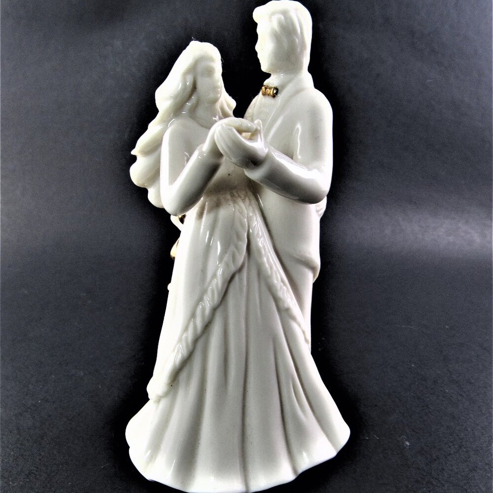 Mikasa Fine Porcelain WEDDING BELLS Bride & Broom Figurine Cake Topper